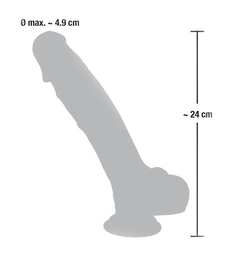 Naturdildo Medical Silicone Dildo 24 cm mit Saugfuß online kaufen