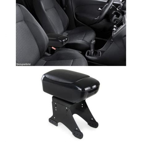 Center console armrest Exclusive with storage compartment foldable Black universal | races-shop.com