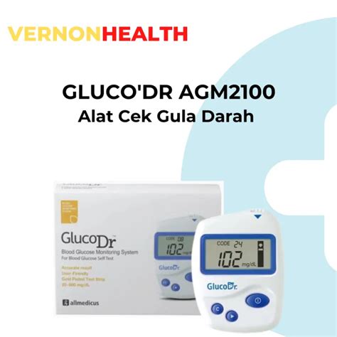 GlucoDr Alat Tes Gula Darah Glucosa Gluco Dr Alat Cek Diabetes Lazada