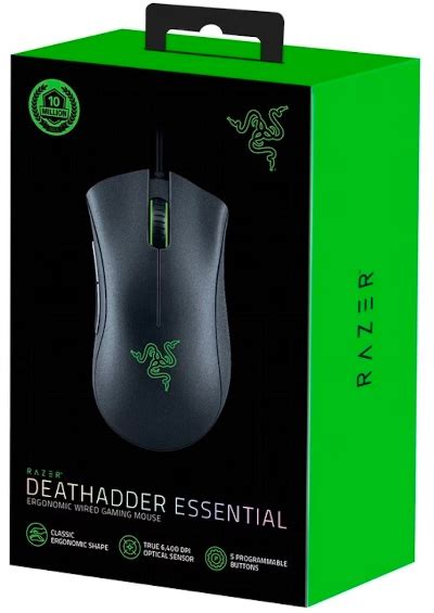 Razer Deathadder Essential Wired Gaming Mouse Black E2zstore