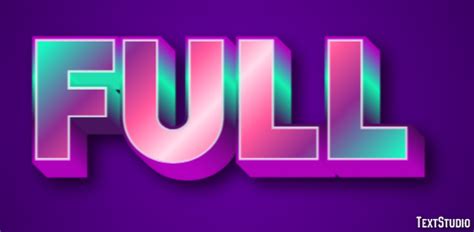full text effect  logo design word