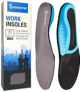 Amazon FOOTSECRET Plantillas ortopédicas para botas de trabajo