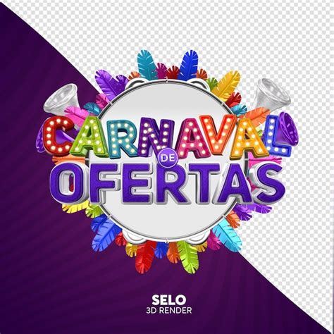 Premium Psd Psd Label Carnival Of Offers In Brazil In D Render With