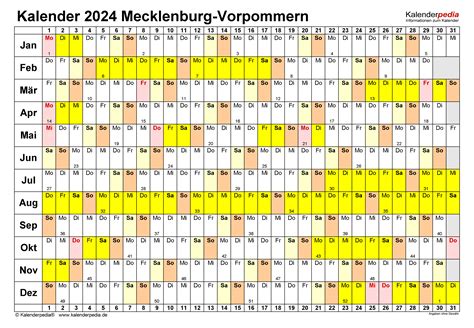 Kalender Mecklenburg Vorpommern Ferien Feiertage Pdf Vorlagen