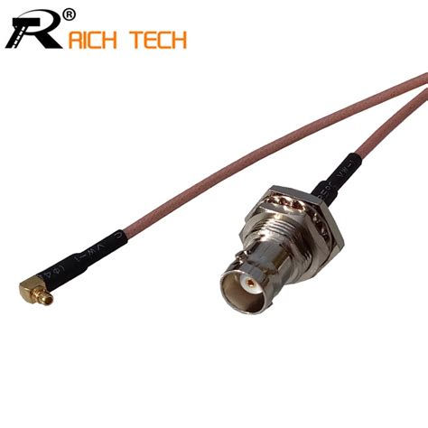 Rf Mmcx Male Plug Switch Bnc Female Jack Adaptor Rg316 Coaxial Cable Linear Connector In