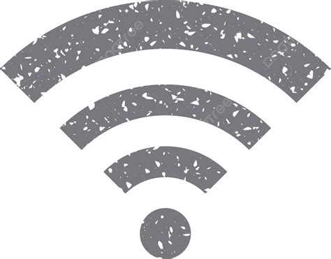 Icono Grunge Gráfico De Pictograma Plano De Símbolo Wifi Vector PNG