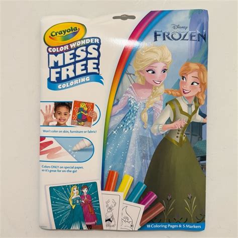Toys Crayola Frozen 2 Color Wonder Mess Coloring 18 Pages 5 Markers