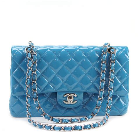 Chanel Classic Jumbo Flap Bag Light Blue Silver Hardware Baghunter