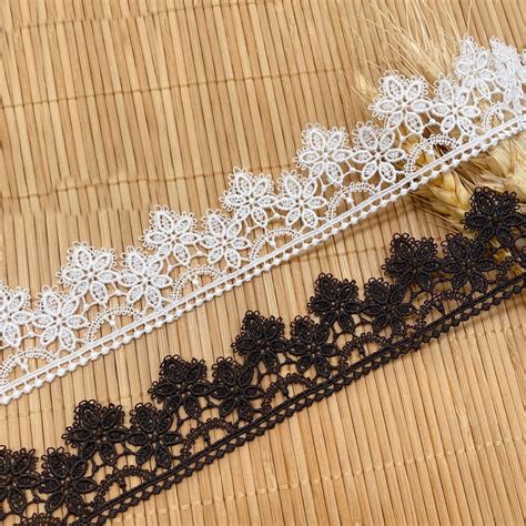 Yards Unilateral Flower Lace Trim For Knitting Wedding Embroidered