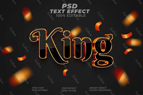 Style De Police King Effet De Texte Fichier PSD Photoshop PREMIUM