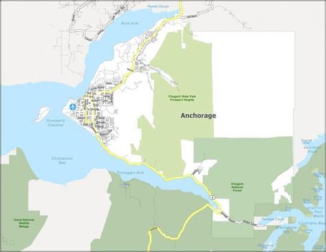 Anchorage Map, Alaska - GIS Geography