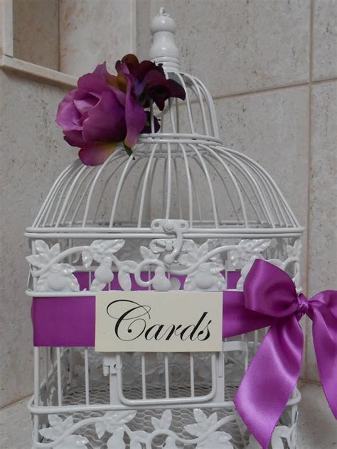 White Birdcage Wedding Card Holder Bird Cage T Table