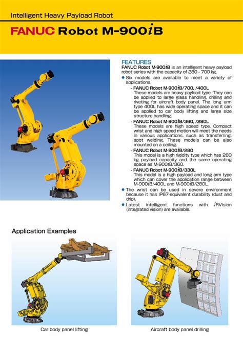 PDF Fanuc Co JpFANUC Robot M 900iBIntelligent Heavy Payload Robot