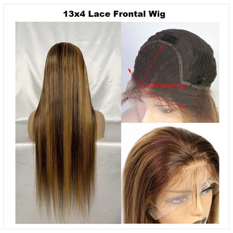 Elesis Density Blonde Highlight Piano Color P Lace Part Wig Human Hair Long Straight