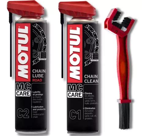 Kit Motul Limpa E Lubrifica C1 C2 Escova De Limpeza Frete grátis