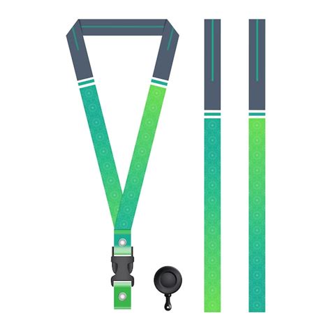 Premium Vector Green Lanyard Template