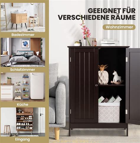 Badkamerkast Bijzetkast Commode Dressoir Met Dubbele Deur En