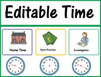 Visual Classroom Daily Schedule Cards Clocks Back To School D Cor