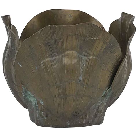 Brass Shell Planter At Stdibs