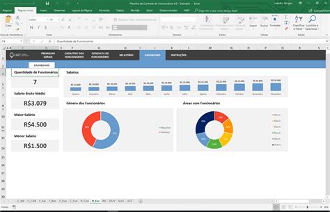 Planilha de Cadastro e Controle de Funcionários em Excel Planilhas