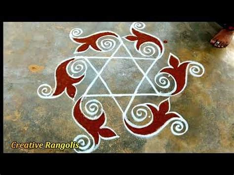 Chithirai 1 Easy Star Kolam Panguni Madham Star Kolam Easy Star