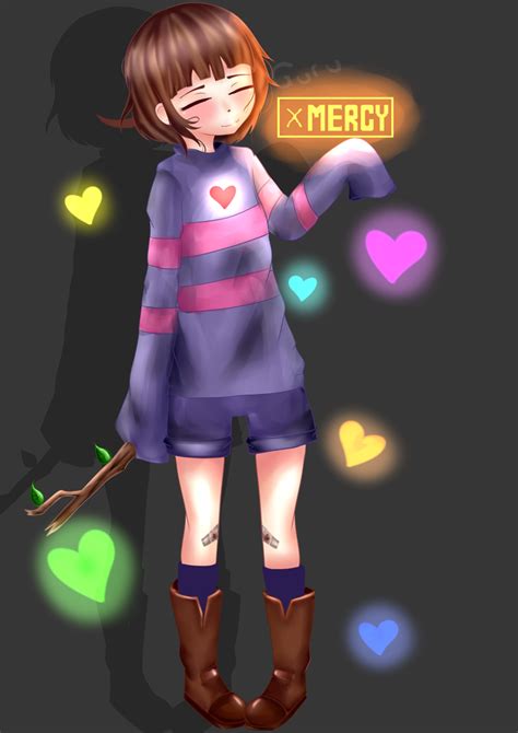 7 Hearts Frisk Undertale By Ghostielife On Deviantart