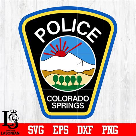 Colorado Springs Police Badge svg eps dxf png file – lasoniansvg