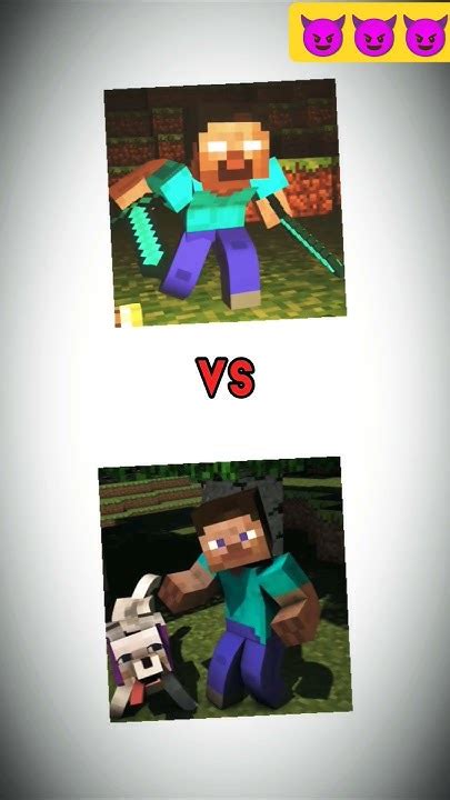 Steve Vs Hero Brine 😈😈😈minecraft Memes Viral Video And Where Are You From Tell Me In