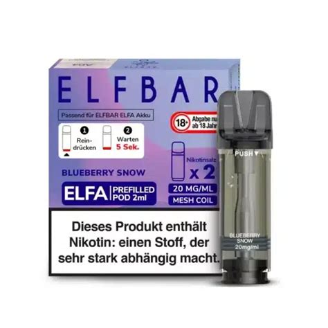 Elf Bar Elfa 2x 600 Züge Blueberry Snow 23 7 Kiosk Donatus