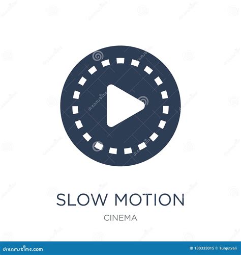 Slow Motion Icon Trendy Flat Vector Slow Motion Icon On White B Stock