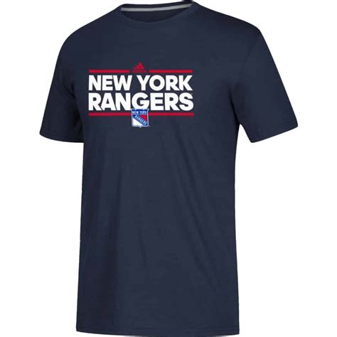 New York Rangers Mens Adidas Navy Performance T Shirt Tee Detroit