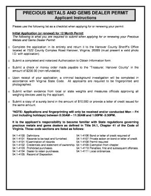 Fillable Online Precious Metals Dealer Applications Application Fax