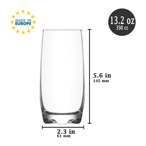 Lav Drinking Glasses Set Of 6 Durable Design Glasses Tumbler132 Oz