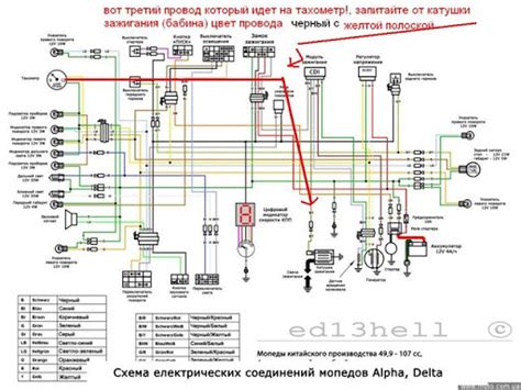 Как подключить тахометр на мопед Альфа
