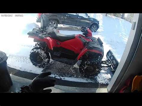 Plowing Snow With A Polaris Sportsman With Glacier Plow Youtube