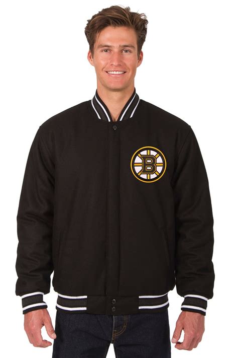 Boston Bruins Reversible Wool Jacket - Black | J.H. Sports Jackets