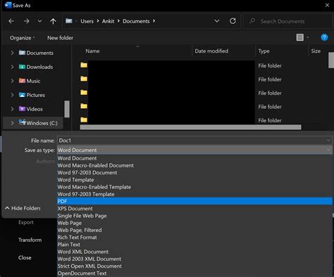 how to save word as pdf 1