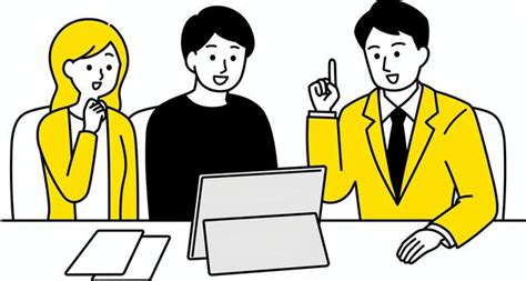 3人チーム プレゼン 説明を聞く 共有イラスト No 22881871｜無料イラスト・フリー素材なら「イラストac」