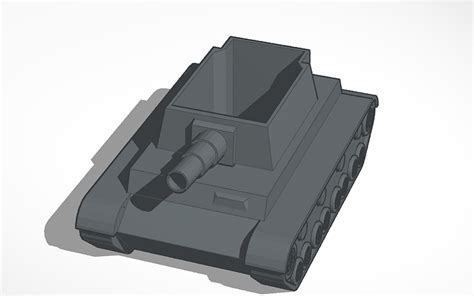 3d Design Tank Vaseflower Pot Panzer Iv Medium Tank Tinkercad