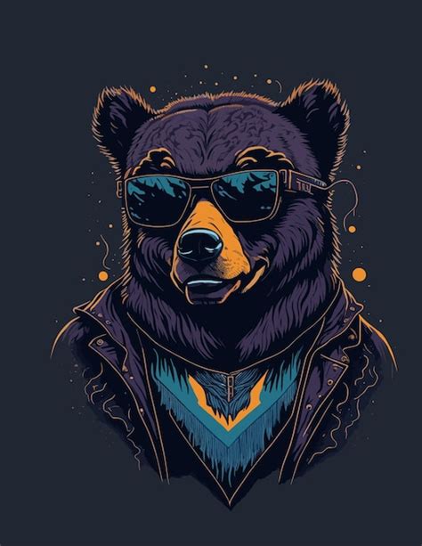 Premium Vector Cool Bear