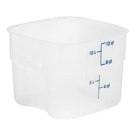 Cambro Camsquares Freshpro Qt Translucent Square Polypropylene