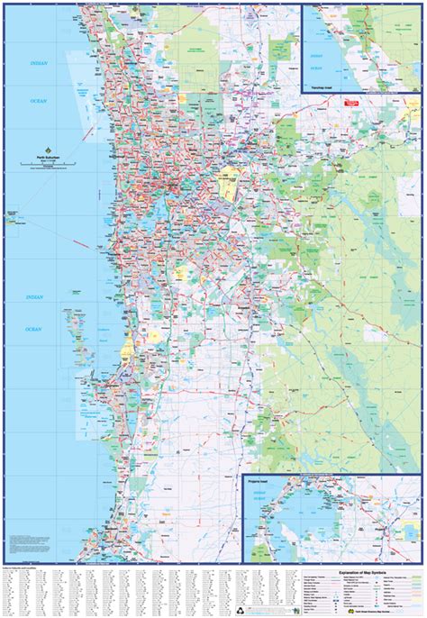 perth laminated ubd map  perth   wall