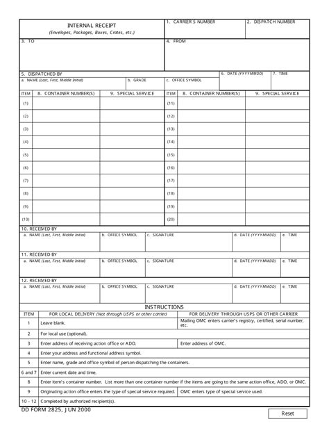 Dd Form 2825 Fill Out Sign Online And Download Fillable Pdf