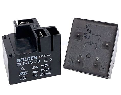 1PC GOLDEN GK D 1A 12D 12VDC Electromagnetic Relay 40A 277VAC 4Pins EBay