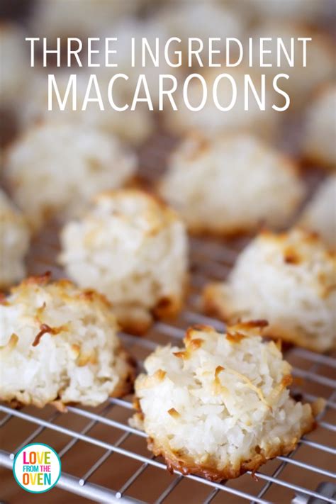 Easy Three Ingredient Macaroons These Macaroon Cookies Are Quick And Simple To Whip Up And Are