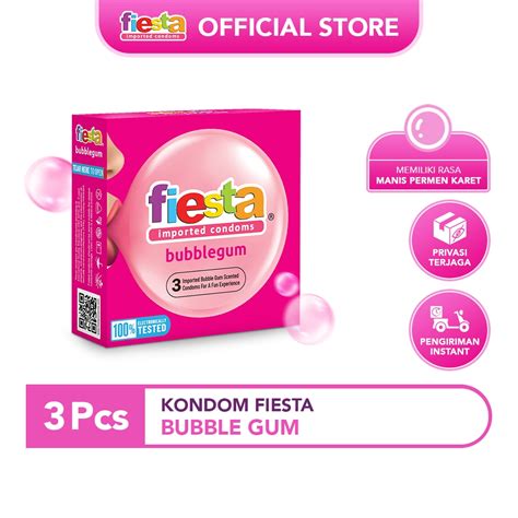 Jual Kondom Fiesta Bubble Gum Isi Pcs Aroma Manis Permen Karet