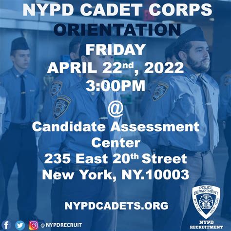 NYPD 7th Precinct On Twitter The Upcoming Orientation For NYPD Cadet