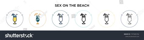 Sex On Beach Icon Filled Thin Stock Vector Royalty Free 1797685702 Shutterstock
