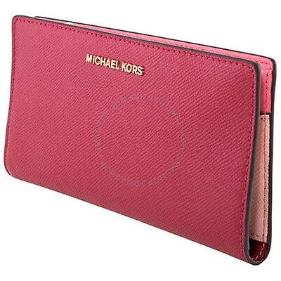 Michael Kors Jet Set Checkbook Wallet in Vanilla - Cream 32F1GJSE4B-150 ...