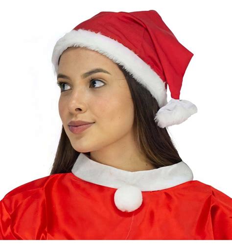 Gorro De Papai Noel Adulto De Veludo